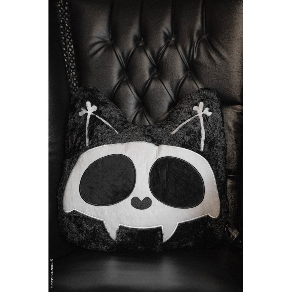 Vampire Freaks - Skelekitty Throw Kussen - Zwart/Wit